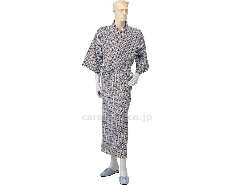 (U0036)レギュラーガーゼねまき紳士用/No.18S紺幾何柄(cm-225121)【販売単位:1】