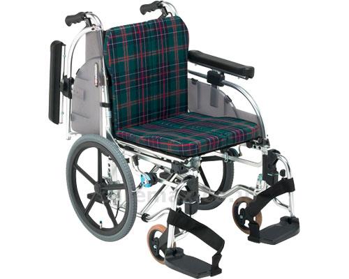 【※法人・施設限定・送料別途】(W1254)介助用 アルミ製セミモジュール車いす AR-901 / 前座高39cm 座幅38cm