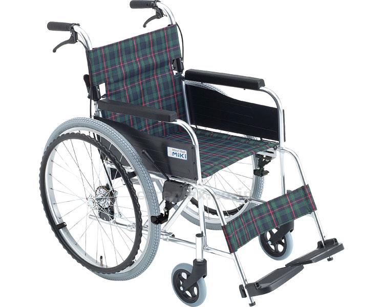 【※法人・施設限定・送料別途】(W0831)アルミ自走車いす　MPN-43JD / 座幅42cm　A-3(cm-253595)[
