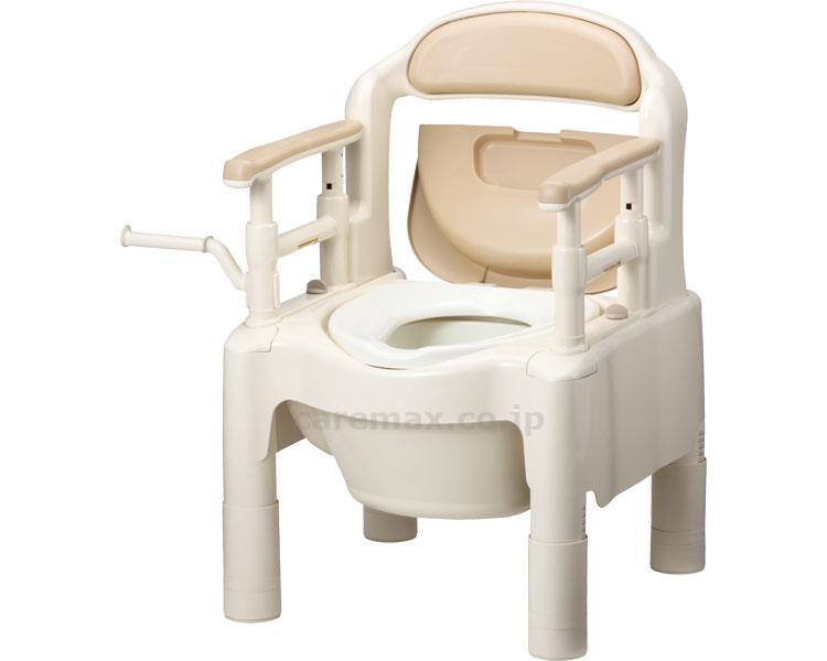 【※法人・施設限定・送料別途】(T0043)安寿ポータブルトイレFX-CP“ちびくまくん”補高スペーサー無しタイプ/533-55