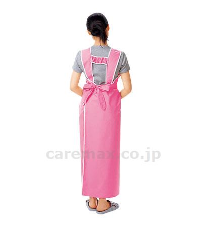【※法人・施設限定・送料別途】(S0173)ハビナース 軽やか介助用エプロン ロングタイプ 女性用 / 11249 ピンク【販売