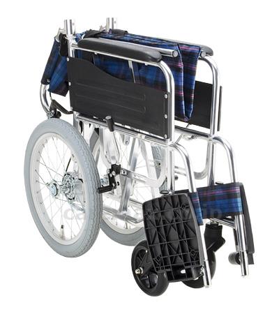 【※法人・施設限定・送料別途】アルミ介助用車いす セレクト30 / KS30-4043NC 座幅40cm 前座高43cm ネイビ
