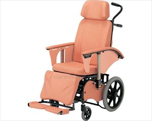 【※WEB販売不可】【※法人・施設限定・送料別途】フルリクライニング車椅子 / RJ-360PL ピンク(レザー)(cm-270