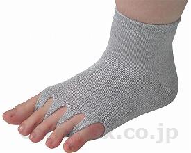 【※定価販売厳守・価格統制】指ぬき健康ソックス L / ライトグレー 25～27cm【販売単位:1】(cm-287964)(cm