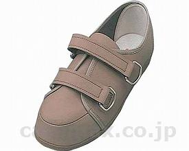 リハビリシューズ W608 婦人用 片足 / 22.0cm 茶 左足(cm-291230)[個]