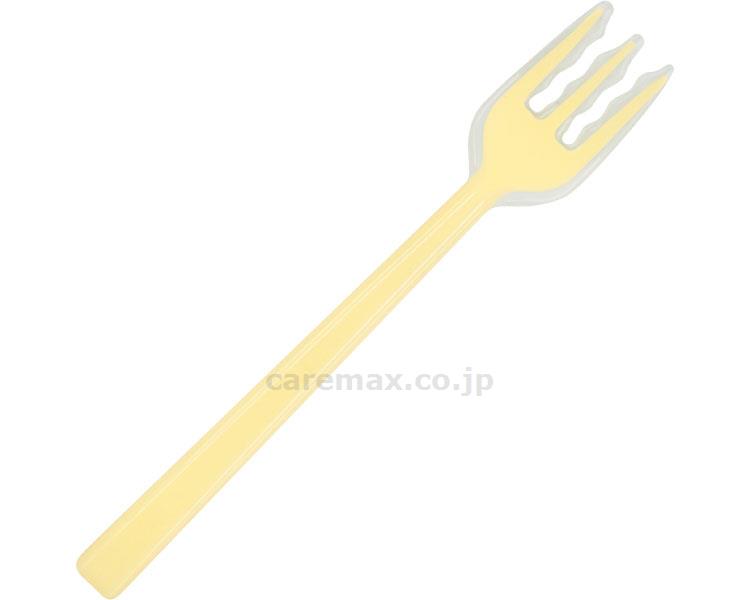 (E0937)口あたりやさしいフォーク一体型大/KU-12Yイエロー(cm-298820)【販売単位:1】
