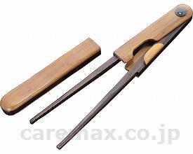 【※定価販売厳守・価格統制】(E1000)左右兼用 ピンセット型箸 所作 鶴 / ST-1【販売単位:1】(cm-299679)