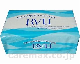 【※法人・施設限定・送料別途】(T0746)トイレに流せるペーパータオルRyu/200枚30袋入(cm-301259)【販売単位
