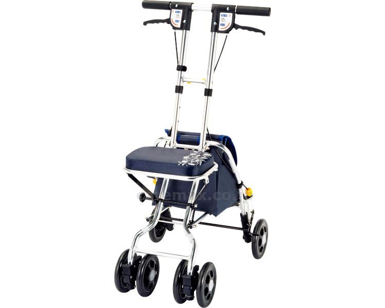 【※法人・施設限定・送料別途】(W1540)シルバーカー ソナタ / SX-2NF 紺花柄【販売単位:1】(cm-304124)
