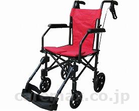 【※定価販売厳守・価格統制】(W1480)携帯折り畳み軽量介助車いす ハンディライトプラス / HLP09020 レッド【販売単