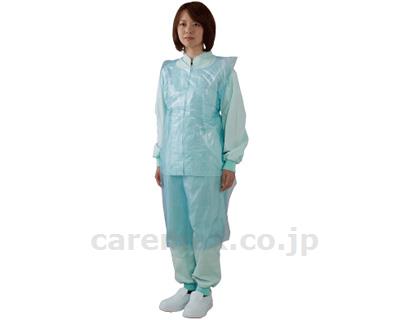 【※法人・施設限定・送料別途】(M0390)ポリエチエプロン エコノミー / 4440 50枚 フリー ブルー【販売単位:20】