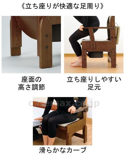 【※法人・施設限定・送料別途】【※大型商品・送料別途】木製トイレ きらくコンパクト 肘掛跳ね上げ / 18560 やわらか便座(
