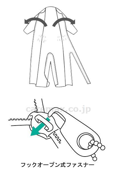 【※法人・施設限定・送料別途】制菌介護用つなぎ（フルオープン型） / S ピンク(cm-322803)[枚]
