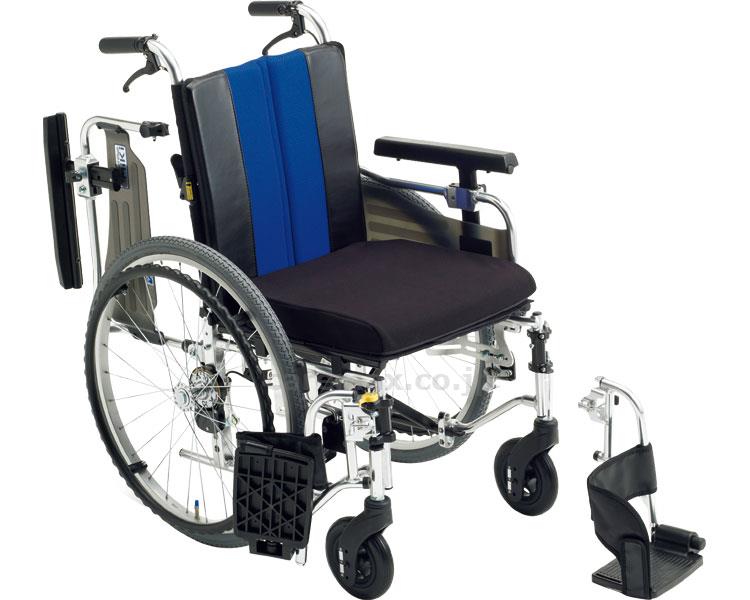 【※法人・施設限定・送料別途】アルミ自走車いす　MM-Fit　Hi　22 / 座幅42cm　グレー（S7W8）(cm-32301