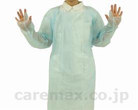 【※定価販売厳守・価格統制】(M0429)ディスポガウン 親指フックタイプ / No.755 ブルー 1箱10枚入【販売単位:1