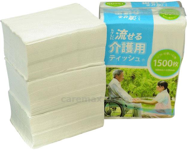 高野トイレに流せる介護用ティッシュ1500-8/911268入(cm-326343)【販売単位:1】