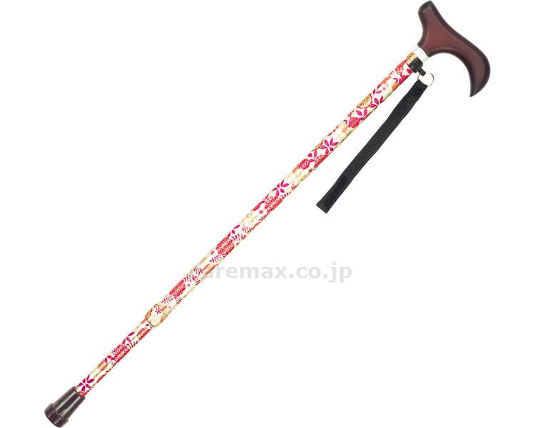 【※法人・施設限定・送料別途】(W1886)充実ステッキ 伸縮 / AS-10YF 黄花柄【販売単位:1】(cm-333279)