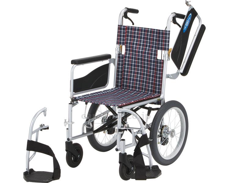 【※法人・施設限定・送料別途】(W2109)アルミ介助車いす NEO-2W / 座幅42cm【販売単位:1】(cm-334748