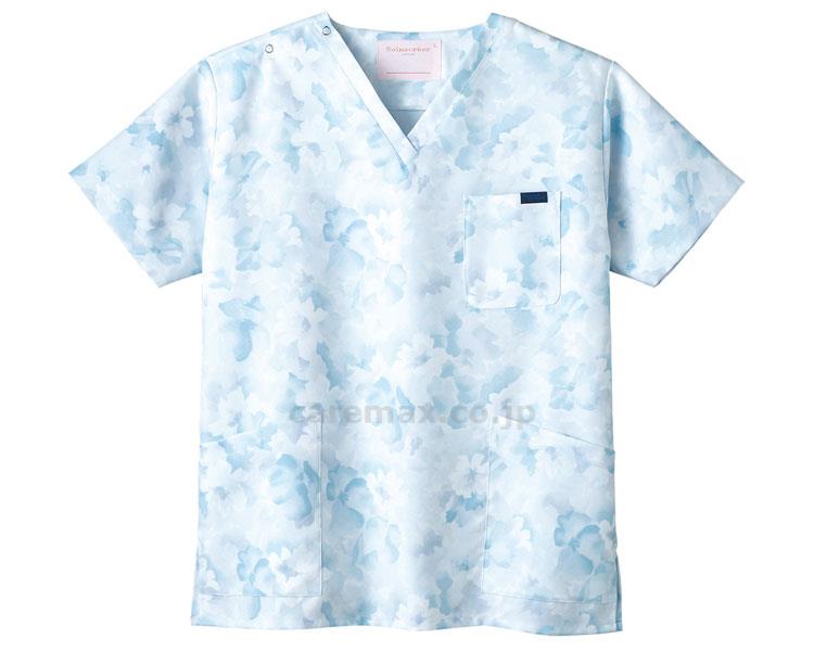 【※廃盤予定】花柄スクラブ / 7008SC-2 4L ブルー(cm-340996)[枚]