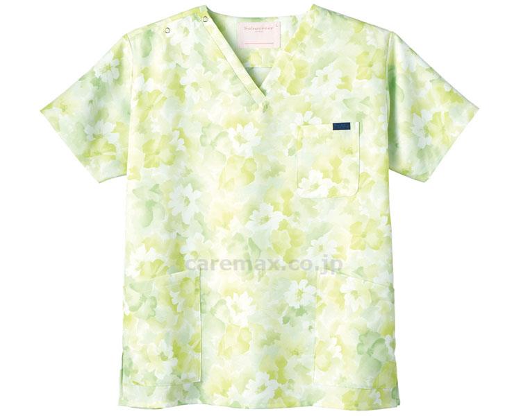 花柄スクラブ / 7008SC-4 M グリーン(cm-341006)[枚]