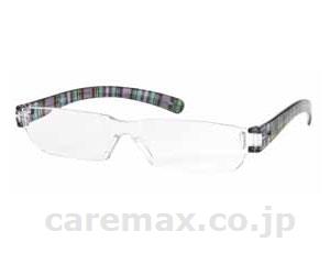 【※取り寄せ・送料別途】携帯用シニアグラス メンズ / P027 チェック +3.00(cm-341278)[個]