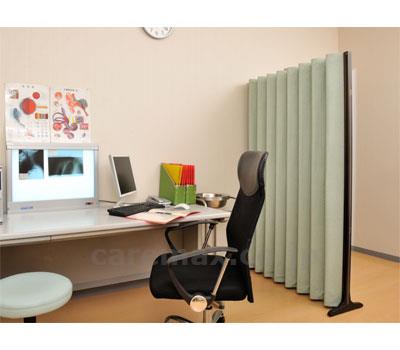 【※法人・施設限定・送料別途】(T0981)アコーディオンスクリーン 高さ165cm / ADS-No16（A1） グリーン【販