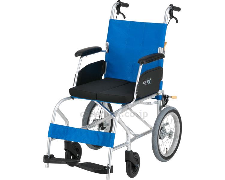 【※廃盤予定】介助用車いす KALU7α NAH-L7α Cパッケージ / 座幅38cm ライトブルー【販売単位:1】(cm-3