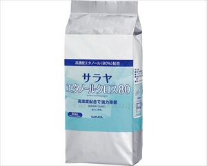 【※法人・施設限定・送料別途】サラヤ エタノールクロス80 詰替 / 44163 80枚【販売単位:20】(cm-349596)