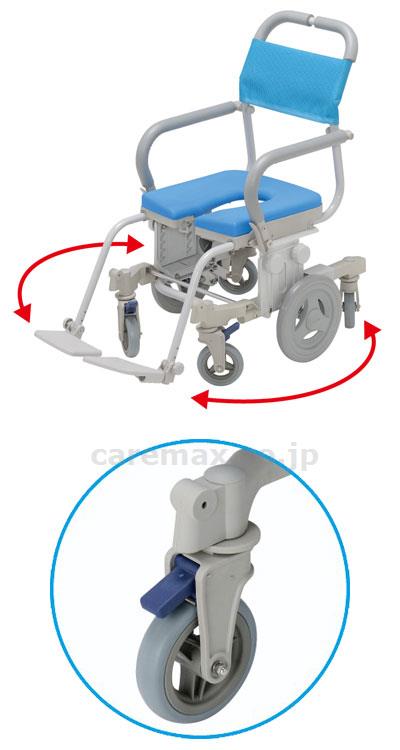 【※法人・施設限定・送料別途】(S0901)シャトレチェア6輪 U型バケツ付 / SW-6084【販売単位:1】(cm-3501