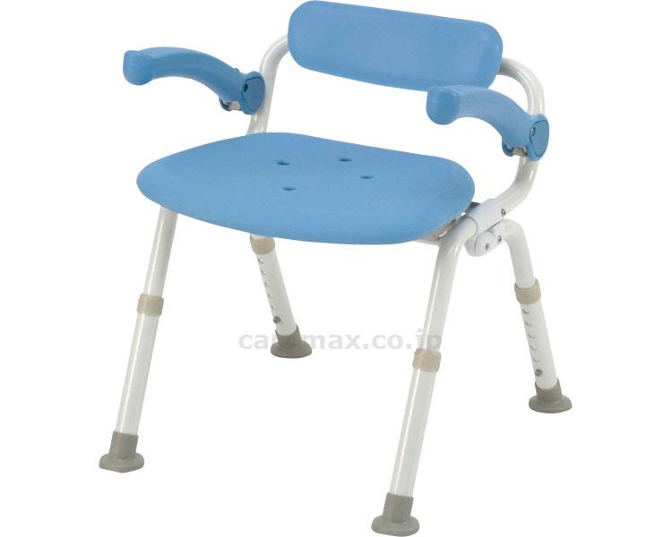 【※法人・施設限定・送料別途】(S0823)シャワーチェア［ユクリア］ミドルSP腰当付おりたたみN / PN-L42021A ブ