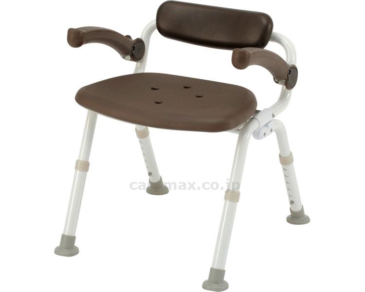 【※法人・施設限定・送料別途】(S0823)シャワーチェア［ユクリア］ミドルSP腰当付おりたたみN / PN-L42021BR