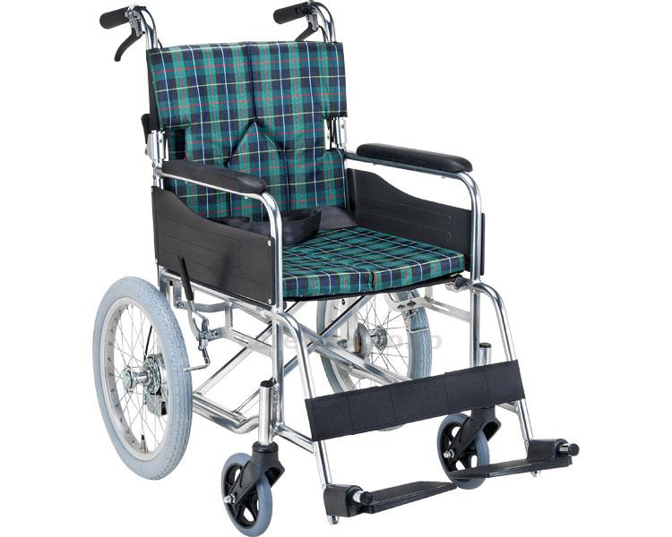 【※法人・施設限定・送料別途】(W2112)介助用スタンダードモジュール車いす / SMK30-3843GN 座幅38cm 緑チ