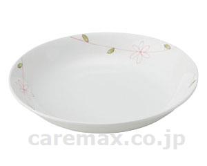 【※定価販売厳守・価格統制】60深皿（主菜） φ187×H35 / 817-MP6F ラインフラワー（赤）【販売単位:1】(cm