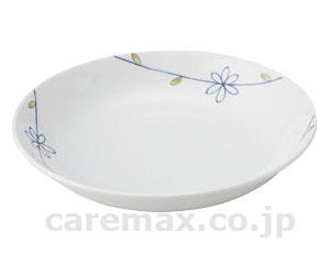 【※定価販売厳守・価格統制】60深皿（主菜） φ187×H35 / 818-MP6F ラインフラワー（青）【販売単位:1】(cm