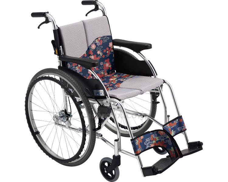【※法人・施設限定・送料別途】着せかえ車いす 自走式 MPR-1Hi / 座幅40cm オレンジ(cm-355801)[台]