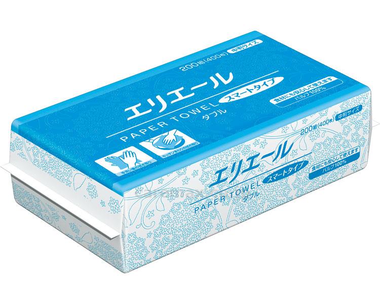 【※法人・施設限定・送料別途】エリエールペーパータオルスマートタイプ/703389ダブル中判(cm-355920)【販売単位:3