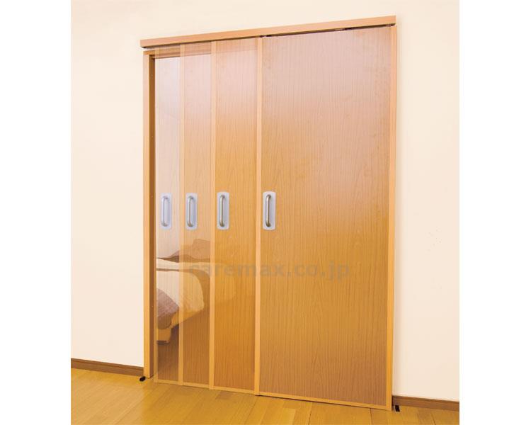 エコ引き戸オートクローズタイプアウトセット錠付 / 013-8490 木目ダーク ESD-02LWD【販売単位:1】(cm-35