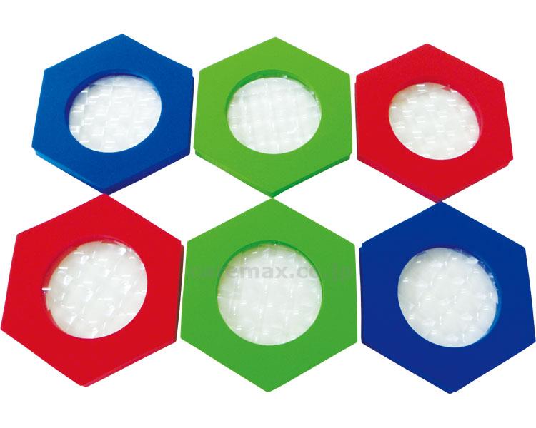 六角万華鏡レンズ/6個組(cm-357380)【販売単位:1】 六角万華鏡レンズ/6個組(cm-357380)【販売単位:1】
