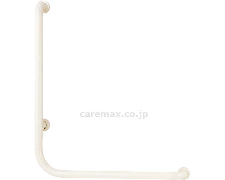 (R0618)被膜補助手すり L型-7060 / 70×60cm アイボリーホワイト 左【販売単位:1】(cm-357635)(