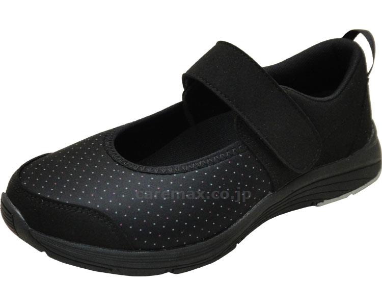 (W2187)すたこらさんソフト晴（はれ）77婦人用/25.0cmブラック(cm-360877)【販売単位:1】