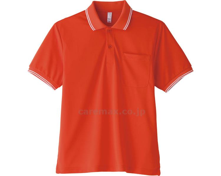 【※定価販売厳守・価格統制】ライン付きポロシャツ（ユニセックス） / MS3112-13 S オレンジ(cm-368763)[0