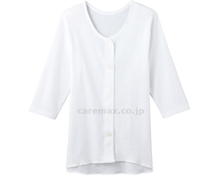 婦人用7分袖ボタン付インナー（前開き） / HW0234 M カームベージュ(cm-369184)[0]