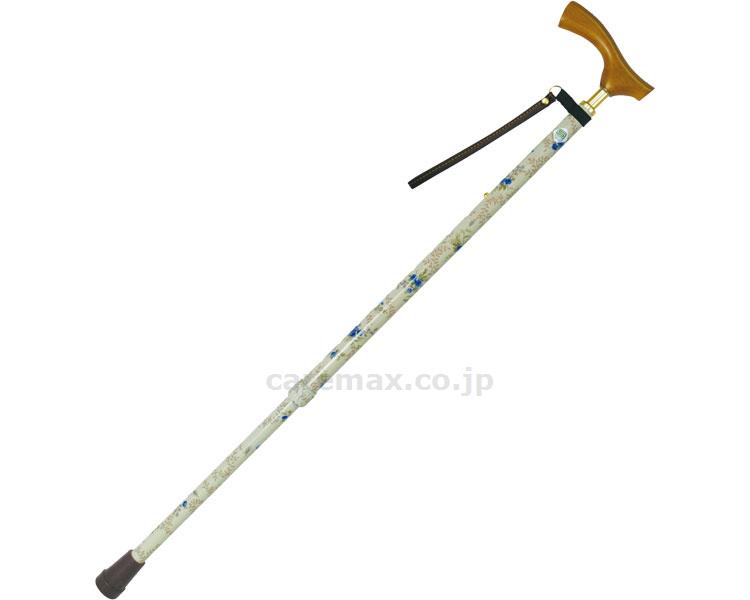 スリムプリントステッキ10段階調整/704LPブルーブーケ(cm-372092)【販売単位:1】