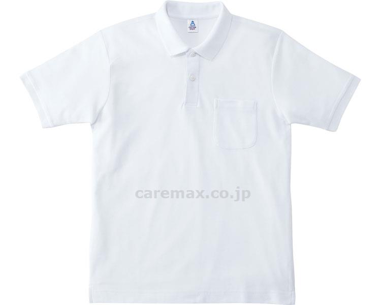 ポケット付きCVC鹿の子ドライポロシャツ / MS3114-15 S ホワイト【販売単位:1】(cm-374798)(cm-37