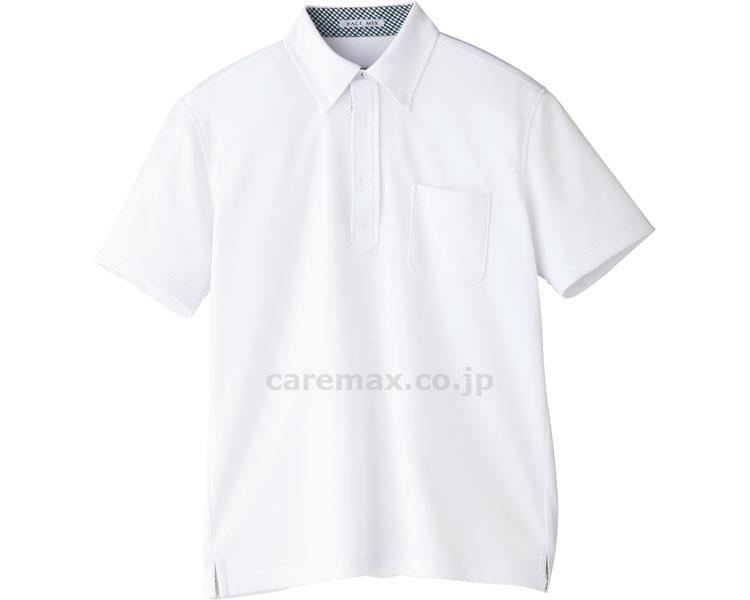 吸水速乾メンズポロシャツ（チェック） / FB5023M-15 M ホワイト【販売単位:1】(cm-375329)(cm-375