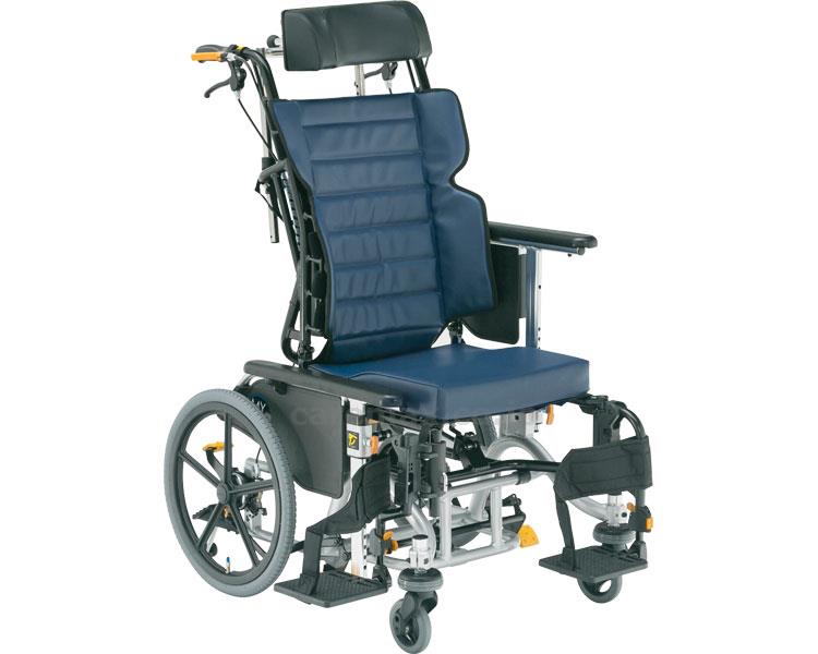 (W2134)介助用車いす マイチルトリジッド MH-RD3D / B-61 紺ビニール【販売単位:1】(cm-379600)(