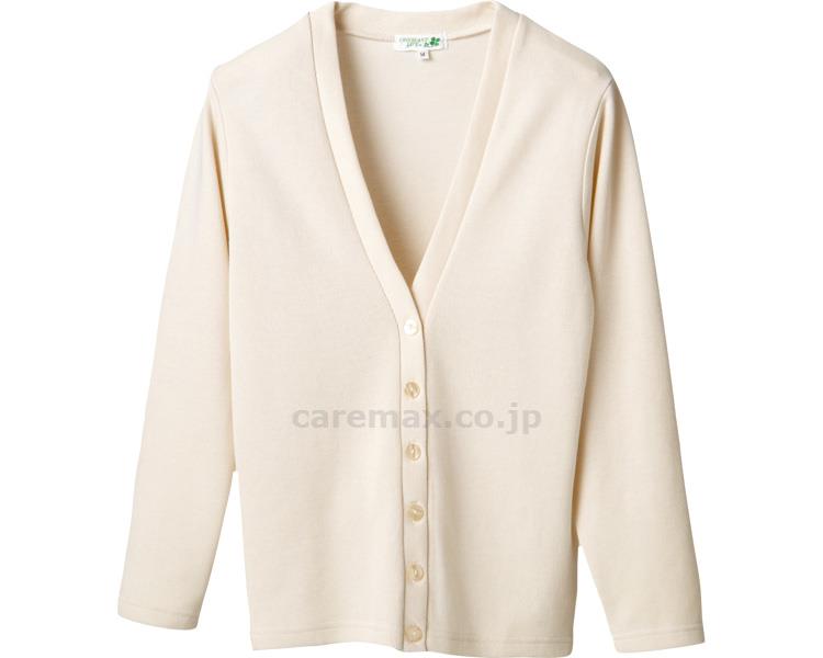 Vネックカーディガン/C-04Lアイボリー(cm-384846)【販売単位:1】 Vネックカーディガン/C-04Lアイボリー(cm-384846)【販売単位:1】