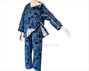 【※WEB販売不可】【※法人・施設限定・送料別途】療養パジャマ 藍色の風 オールシーズン / VCB0026 3L-4L アカプ