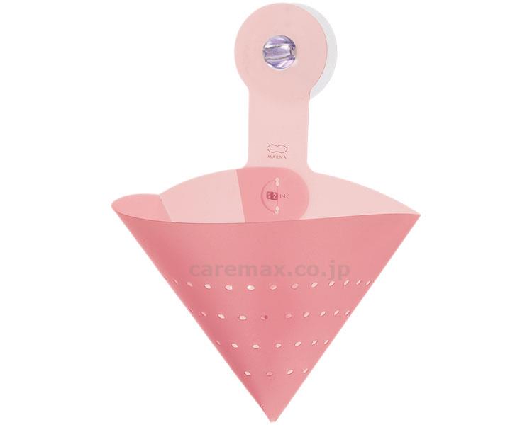 【※定価販売厳守・価格統制】fioria たためる水切り三角ポット / K-636P ピンク(cm-388398)[個]