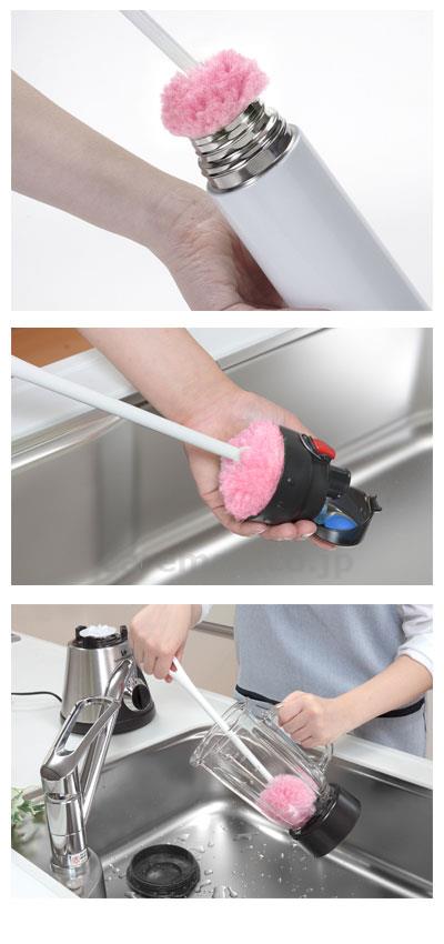 【※定価販売厳守・価格統制】【※法人・施設限定・送料別途】ピカピカ冷水筒・ボトル洗い / BO-38 ピンク【販売単位:1】(c